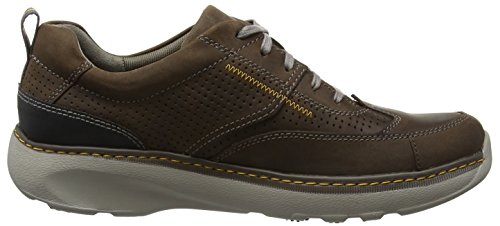 Clarks Charton Mix, Zapatos de Cordones Derby para Hombre, Marrón (Dark Brown Lea), 42 EU