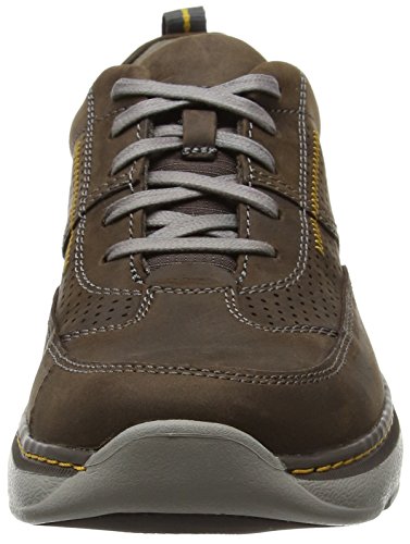 Clarks Charton Mix, Zapatos de Cordones Derby para Hombre, Marrón (Dark Brown Lea), 42 EU