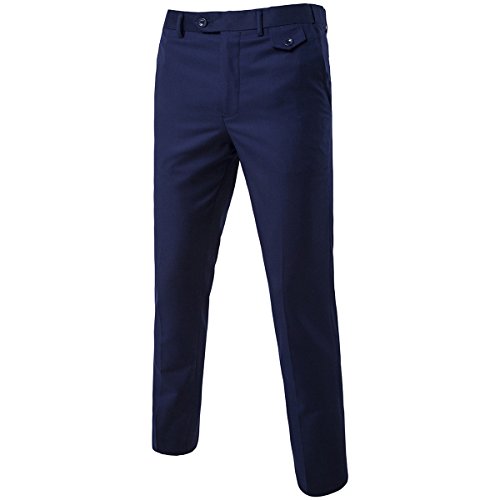 Cloudstyle Traje Suit Hombre 3 Piezas Chaqueta Chaleco pantalon Traje al Estilo Occidental, Azul, S