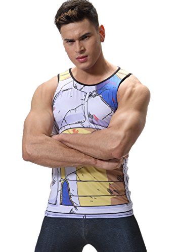 Cody Lundin Hombres Chaleco Mezcla impresión película Personaje Logo Camiseta Hombre Hombres sin Mangas t-Shrit (L, Color-b)