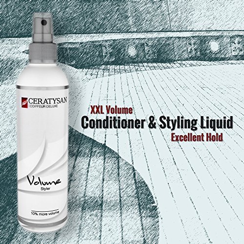 COIFFEUR DELUXE Styler de volumen sin silicona | Agarre fuerte para peinados hechos con secador | 10% más de volumen en pelo fino | 250 ml | Producto de peluquería