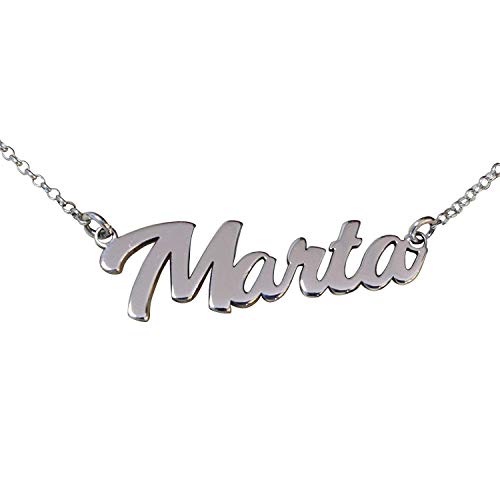 Collar con nombre personalizado en plata de ley 925.-RINCONDELARTESANO.ES