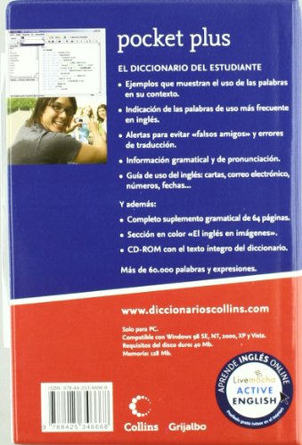 Collins pocket plus. english-spanish, español-inglés. con CD-ROM: Diccionario bilingüe y gramática Español-Inglés | English-Spanish (incluye CD)