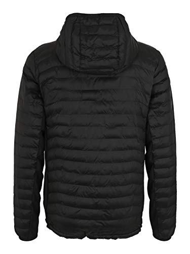 Columbia 1773271 POWDER LITE LIGHT HOODED JACKET, Chaqueta con capucha, Hombre, Aislamiento sintético Hi-Loft, Negro (Black), Talla XXL