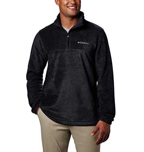 Columbia Men's Steens Mountain Half Zip Soft Fleece Jacket, Black, XX-Large