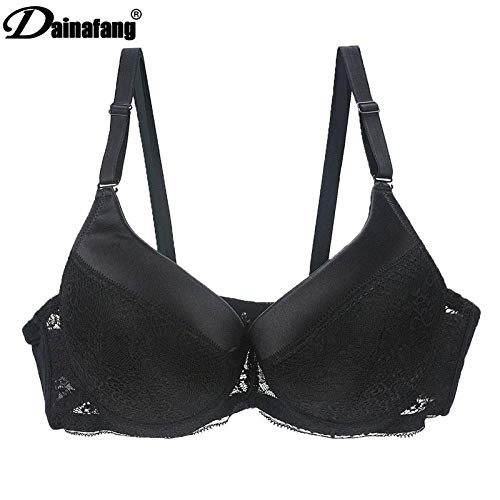 Comercio Exterior exportación Sujetador de Gran tamaño Sujetador de Ropa Interior de Encaje Sexy AliExpress Ebay Amazon una generación-Gris_85B