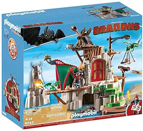 Cómo entrenar a tu Dragón-Isla de Berk Playset de Figuras de Juguete, Multicolor, 58,5 x 25 x 50 cm Playmobil 9243