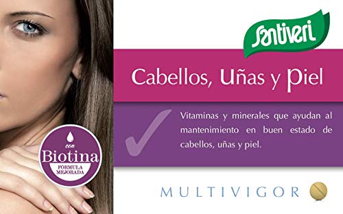 Complemento alimenticio Multivigor Cabellos, Uñas y Piel de Santiveri: contiene 48 comprimidos (35 gr)