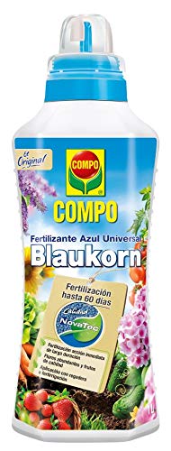 Compo Fertilizante Azul Universal Blaukorn, Líquido, para Cultivos y Plantas de jardín, NovaTec, Dura hasta 60 días, 1 L, 2068602011