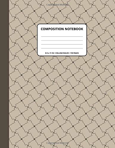 Composition Notebook: Abstract 212 Pattern Background and Mondo Spine Cover ● Matte Softcover Paperback Journal ● 8.5x11 Inch ● 110 Blank Lined ... notes, Making notes, Note-taking or Diary.