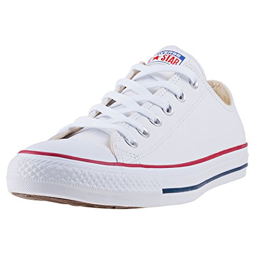 Converse Chuck Taylor Core Lea Ox, Zapatillas De Cuero Unisex Adulto, Blanco, 39 EU