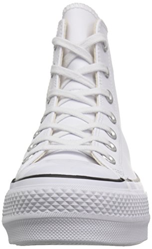 Converse Chuck Taylor CTAS Lift Clean Hi, Zapatillas Altas para Mujer, Blanco (White/Black/White 102), 39 EU