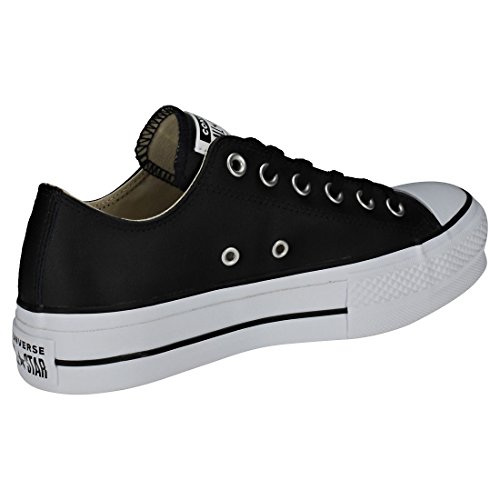 Converse Chuck Taylor CTAS Lift Clean Ox, Zapatillas para Mujer, Negro (Black/Black/White 001), 35 EU