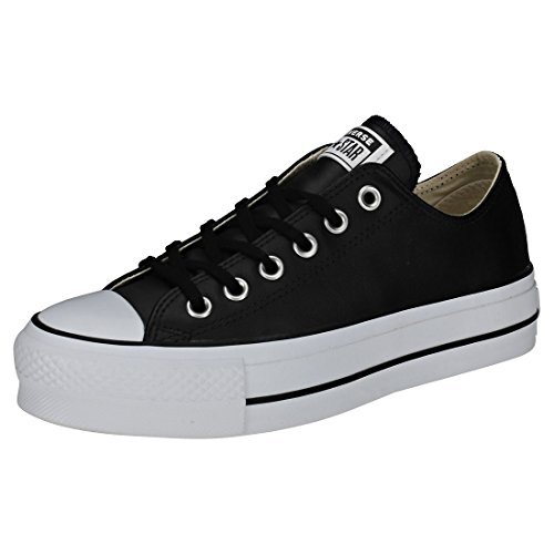 Converse Chuck Taylor CTAS Lift Clean Ox, Zapatillas para Mujer, Negro (Black/Black/White 001), 35 EU