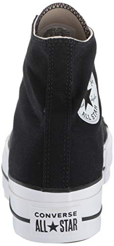 Converse Chuck Taylor CTAS Lift Hi, Zapatillas para Mujer, Negro (Black/White/White 001), 37.5 EU