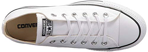 Converse Chuck Taylor CTAS Lift Ox Canvas, Zapatillas para Mujer, Blanco White Black White 102, 39 EU