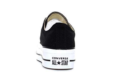 Converse Chuck Taylor CTAS Lift Ox Canvas, Zapatillas para Mujer, Negro Black White White 001, 35 EU