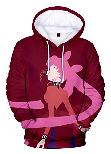 Cosstars Anime Sailor Moon Hoodie Sudadera con Capucha Cosplay Disfraz 3D Impreso Pullover Suéter Pulli Hooded Sweatshirt 771/14 2XL