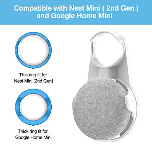 Cozycase Soporte para Google Nest Mini, Google Home Mini, gestión de Cables incorporada sin Tornillos (Blanco)