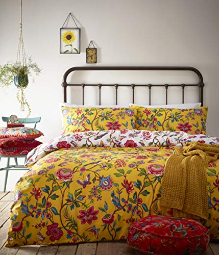 Creative Cloth Creativa De Tela Pomelo Duvet Set, Polialgodón, Amarillo, El Rey, algodón poliéster, King