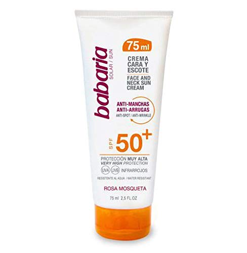 Crema Cara Y Escote SPF 50+ Antimanchas y Antiarrugas Rosa Mosqueta