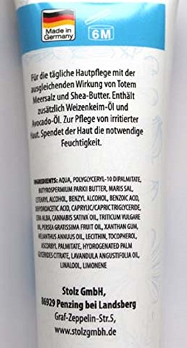 Crema de Sales del Mar Muerto y aceites de germen de trigo,karité y aguacate. 100 ml