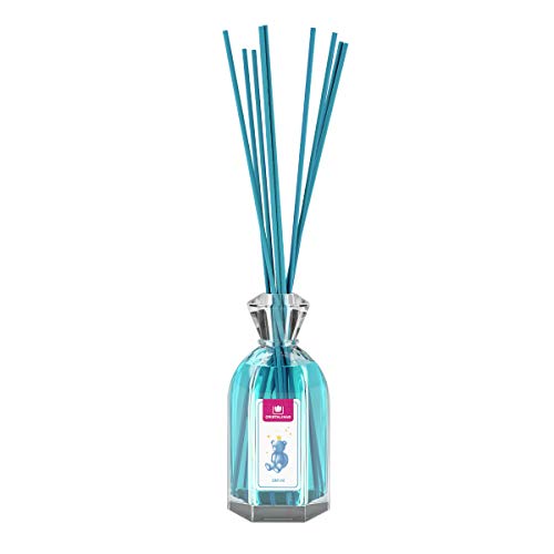 CRISTALINAS. Ambientador MIKADO Clásico. Difusor con varillas de ratán. Formula sin Alcohol. Máxima duración, más de 16 semanas. 180ml de capacidad. Aroma Bebé y Colonia