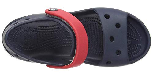 Crocs Crocband Sandal Kids, Sandalias Unisex Niños, Azul (Navy/Red), 24/25 EU