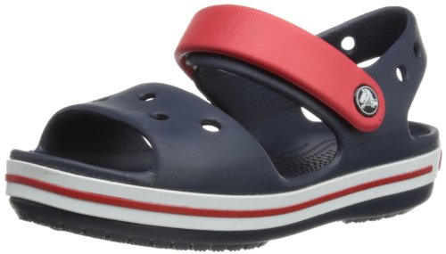 Crocs Crocband Sandal Kids, Sandalias Unisex Niños, Azul (Navy/Red), 24/25 EU