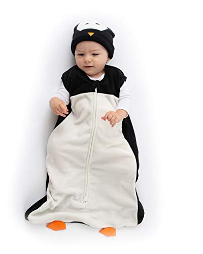 Cuddle Club Sacos de Dormir de Forro Polar para bebé – Pijama bebé Tipo Saco de Dormir - Pijama Manta bebé para recién Nacido-PenguinWBS