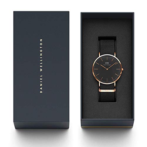 Daniel Wellington Reloj analogico para Unisex de Cuarzo con Correa en Nailon DW00100148