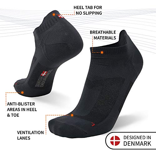 DANISH ENDURANCE Calcetines de Deporte Low Cut Pack de 3 (Gris, EU 43-47)