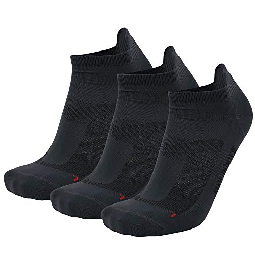 DANISH ENDURANCE Calcetines de Deporte Low Cut Pack de 3 (Gris, EU 43-47)