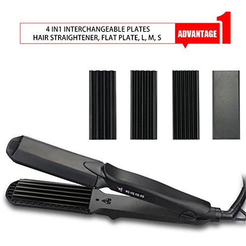 DANTB Plancha Alisadora 4 En 1 Styler Clásica Herramientas para Cerámica En Plancha con Temperatura Ajustable