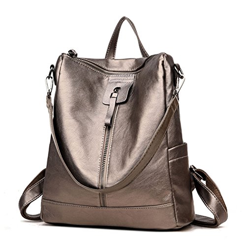 DEERWORD Para mujer Bolsos mochila Bolsos bandolera Carteras de mano Mochila escolar Bolsa para portátil Cuero Caqui