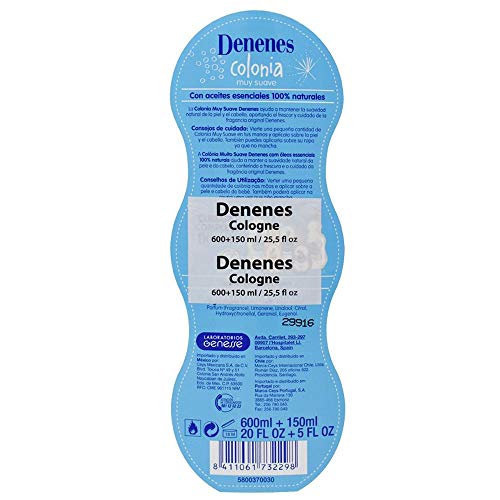 Denenes Colonia Muy Suave - 600 ml