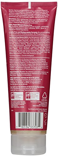 Desert Essence Red Raspberry Shampoo Unisex No profesional Champú 237ml - Champues (Unisex, No profesional, Champú, Pelo rubio, Cabello quebradizo, Cabello mixto, Pelo rizado, Cabello dañado, Cabello seco, Cabello..., 237 ml, Brillo, Fortalecimiento)