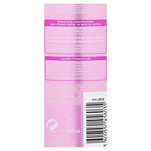 DESSANGE Champú Hidratante Infusion pelo luz que ilumina extinguido pérdida de brillo de 250 ml - Conjunto de 2