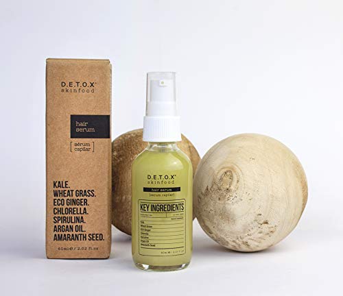 DETOX SKINFOOD - Suero capilar - Fórmula diaria hidratante ultra húmeda Repara el cabello dañado dejándolo suave y sedoso - Cosméticos veganos 60ml