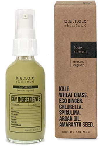 DETOX SKINFOOD - Suero capilar - Fórmula diaria hidratante ultra húmeda Repara el cabello dañado dejándolo suave y sedoso - Cosméticos veganos 60ml