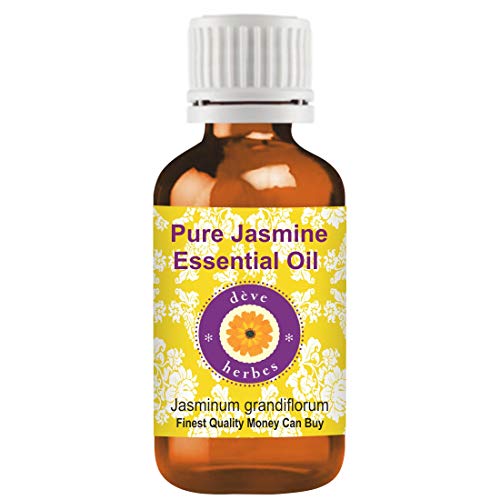 Deve Herbes Pure Jasmine Essential Oil (Jasminum grandiflorum) 100% de grado terapéutico natural vapor destilado 2ml (0.06 oz)