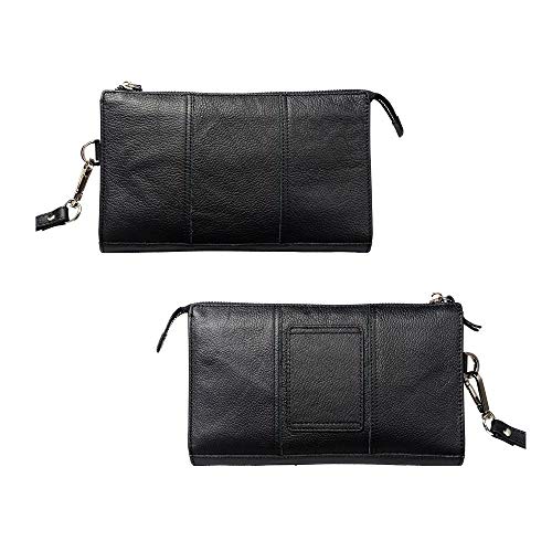 DFV mobile - Funda Piel Natural Nuevo Diseño Bolso de Mano para TEXET X-Shine, TM-5007 - Negra