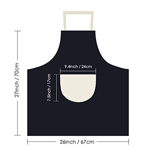 DIYthinker Nombre jarkov Ucrania Ciudad cocinar Bolsillo Mujeres Negro Cocina Ajustable Babero Delantal Hombres Regalo Chef 70cm x 67cm Negro