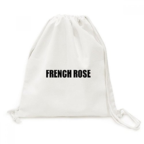 DIYthinker Viajes Nombre francés Rose Color Negro Lienzo morral del Lazo Bolsas de la Compra