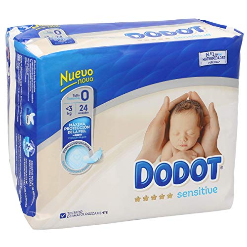 DODOT Sensitive pañales recién nacido <3 kgs talla 0 paquete 24 uds