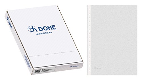 Dohe Basic - Pack de 100 fundas multitaladro, folio, Plus