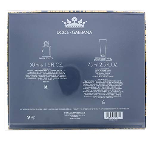 DOLCE GABBANA KING MEN 50ML SPRAY + BALSAMO AFTER SHAVE 75ML