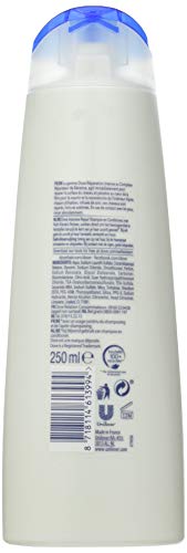 DOVE - Champú reparador intenso, 250 ml, Pack de 6