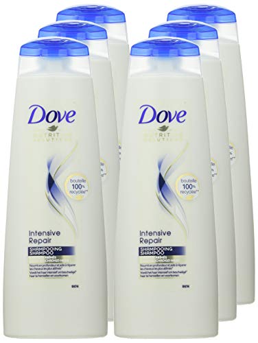 DOVE - Champú reparador intenso, 250 ml, Pack de 6