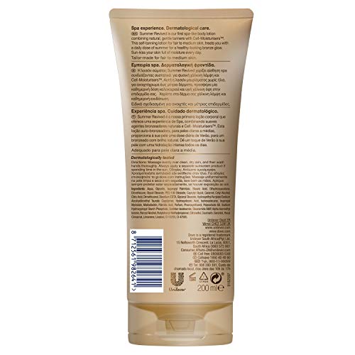 Dove Derma Spa Verano Revived Feria de la Piel Mediana Body Lotion 200 ml